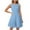 Light Blue, variant on vigerkar Women's Summer Sleeveless Mini Dress V Neck Hollow Out Eyelet High Waist A Line Swing Short Party Dresses Black, XL