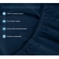 thumbnail image 5 of Royale Linens 400 Thread Count 100% Cotton Sateen Sheet Set, Bed Sheet Set, Wrinkle & Fade Resistant Luxury Sheet Set (Twin, Navy), 5 of 10