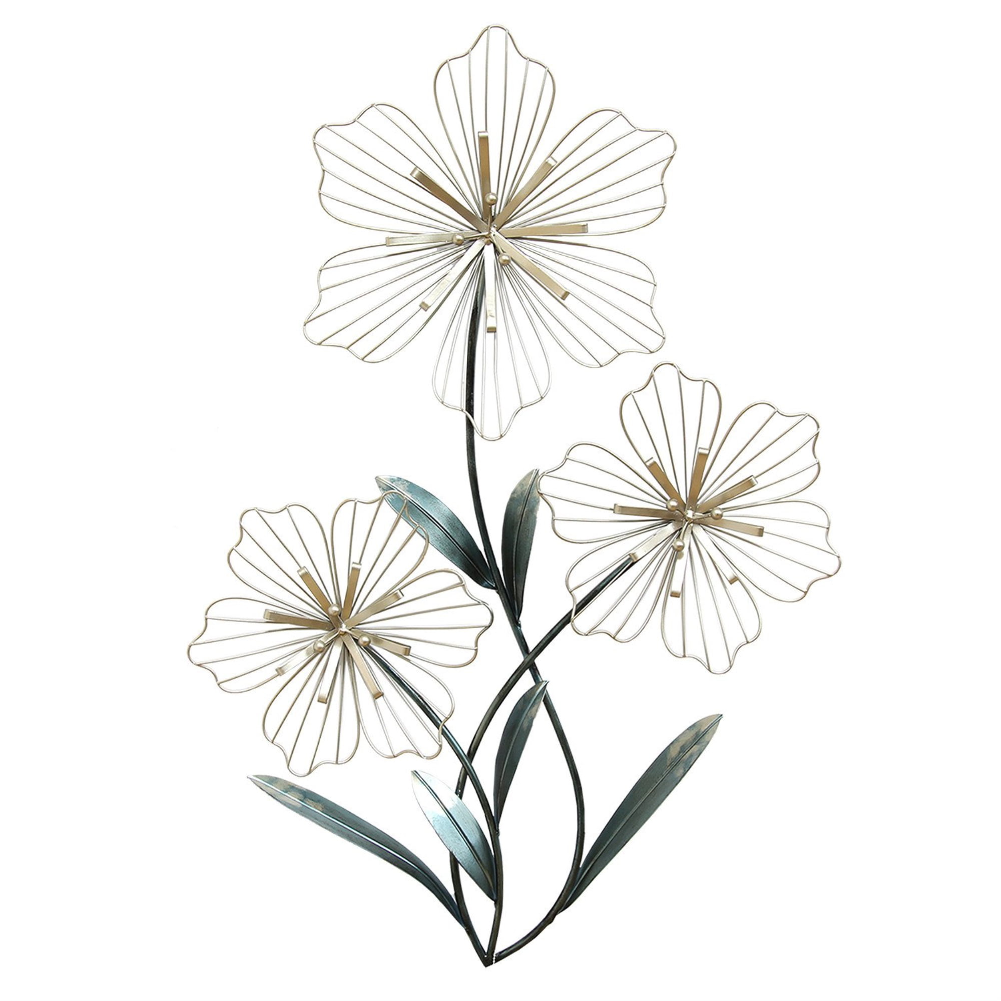 Essential Wall Decor of Spring & Summer Brighten your Place Metal Flowers 