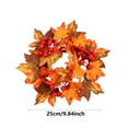 thumbnail image 3 of Yeciiwht Fall Candle Rings, Thanksgiving Candle Rings with Artificial Maple Leaf Red Berries, Fall Wreath for Pillar Candles Centerpiece Table Decor, 3 of 6