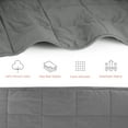 thumbnail image 4 of Clara Clark Weighted Blanket for Adult (60" x 80", 15Lb) Premium 100% Cotton with Glass Beads, Gray, 4 of 4
