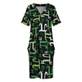 thumbnail image 4 of Vestido de bolsillo suelto Pieces of Pi (verde) vestidos de noche de lujo 2025 Vestidos, 4 of 7