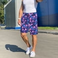 thumbnail image 3 of Daiia Blue Skull Rose Mens Woven Stretch Pajama Short,Short Pajama Pants-Medium, 3 of 7