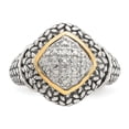 thumbnail image 5 of Shey Couture QTC547-7 Sterling Silver with 14K Gold 0.1 CT Diamond Ring - Size 7, 5 of 6