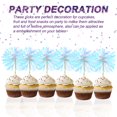 thumbnail image 3 of Uxcell Firework Cupcake Toppers 50 Pcs Sparkle Tassel Cupcake Picks for Birthday Party Graduation Sparkle White, 3 of 7