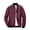 Wine, variant on GrmtClth Mens Full Zip Jacket Stand Collar Striped Cuff Hem Thin Windbreaker Daily Travel Coat Khaki 3XL