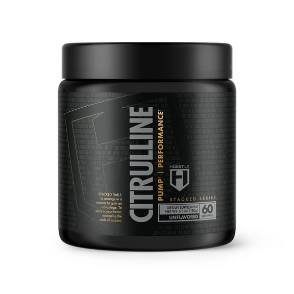 HOSSTILE L-Citrulline Powder, Unflavored, 60 Servings