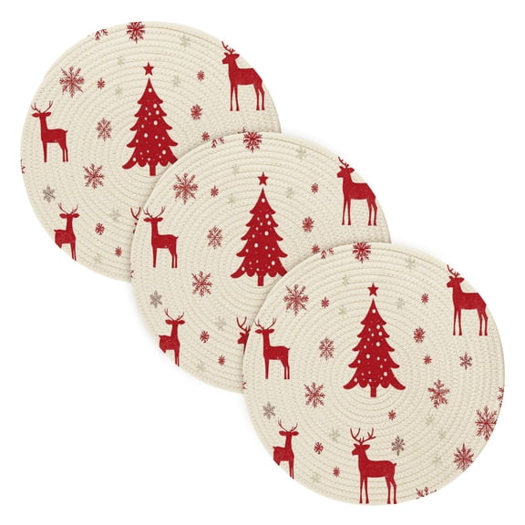 BZSMCE Mats for Pots,Pans Place Fashion Design Flake Simple Style Pattern Pot Mats