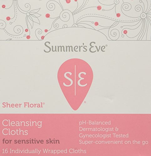 3 Pack Summers Eve Feminine Cleansing Cloths Sensitive Skin Sheer Floral 16 Each