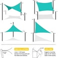 thumbnail image 6 of NAWAY Waterproof Sun Shade Sail 12'X16' Rectangular UV Resistant Rain Canopy, Curved Edges Shade Cloth for Outdoor Patio, Deck, Yard -Turquoise, 6 of 7