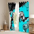 thumbnail image 3 of Feelyou Gaming Gamer Kids Curtains Pack of 2 (42x84 Each), Game Gamepad Controller Curtains Blackout, Cyan Cartoon Style Bedroom Curtains, Black Out Curtains Decor, 3 of 6