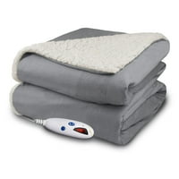Electric Blankets Product Image Biddeford Luxuriously Soft Electric Heated Micro Mink And Sherpa Throw Blanket