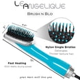 thumbnail image 2 of Le Angelique Brush N Blo - One Step Hair Straightening Blow Dryer Brush for Easy & Quick Curly Hair Styling | 1000W Hot/Cold Air Straightener | No-Frizz Tourmaline Tech Detangles - Tiffany Blue, 2 of 6