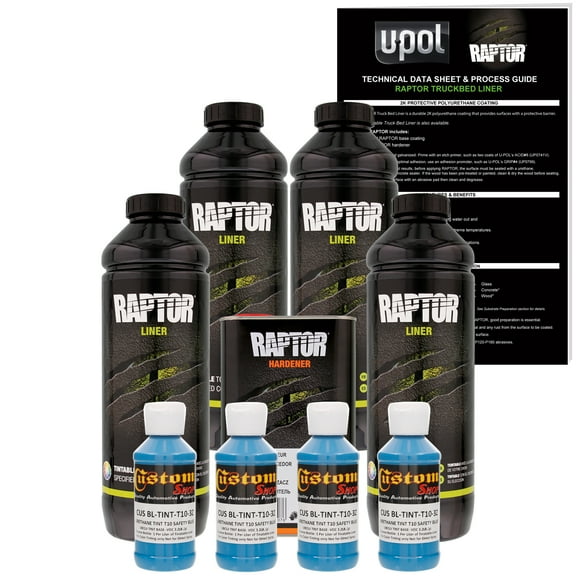 Raptor Safety Blue Urethane Spray-On Truck Bed Liner & Texture Coating, 4 Liters