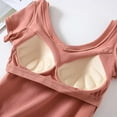 thumbnail image 7 of APEXFWDT Womens Workout Crop Tops Short Sleeve T-Shirt Tops with Built in Bra for Women Slim Fit Solid Comfy Shirt Girls Daily Wearing, 7 of 7
