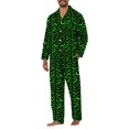 thumbnail image 2 of Dwelliawo Men'S Pajamas Set Long Sleeve & Pants Comfortable Sleepwear Loungewear Green M, 2 of 4