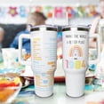 thumbnail image 2 of Happy 40th Birthday Gifts for Women, 40 oz Tumbler with Handle and Straw Lid, 40 Years Old Gifts Idea for Her, Forty Birthday Present Back in 1984 Tumbler Cup（White）, 2 of 6