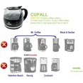 thumbnail image 3 of 12-Cup Glass Replacement Coffee Carafe - Compatible with Mr. Coffee, Black & Decker, Cuisinart - BPA-Free, Dishwasher Safe - Easy Pour Design|12 Cup Replacement Glass Coffee Carafe ‚Äö√Ñ√¨ Compatible, 3 of 7