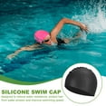 thumbnail image 5 of Uxcell Silicone Swim Cap Waterproof Swimming Hat Comfortable Non-Slip Swimming Caps for Women Men Adult Long Short Hair Black, 5 of 6