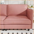thumbnail image 4 of 74.27'' Mid Century Modern Loveseat – Breathable Fabric, Solid Wood Frame for Small Spaces, Apartment, Bedroom | Fabric | Solid Wood | Cushion Back, 4 of 10