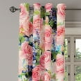 thumbnail image 3 of Ambesonne Floral Grommet Curtain, Vintage Spring Blossoms Art, 50"x63", Pale Rose Pistachio Green, 3 of 5