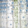 thumbnail image 3 of 2 cortinas de peonía para sala de estar, dormitorio, puerta de casa, ventana (azul), 3 of 5
