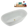 thumbnail image 5 of 67" Streamline N4620BGL Soaking Freestanding Tub and Tray With Internal Drain in Brushed Gold, 5 of 10