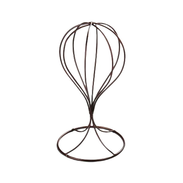 Billuyoard Soportes metálicos modernos para sombreros, peluca hueca, soporte decorativo con forma de farol, almacenamiento, estante de Decoración del hogar Bronce