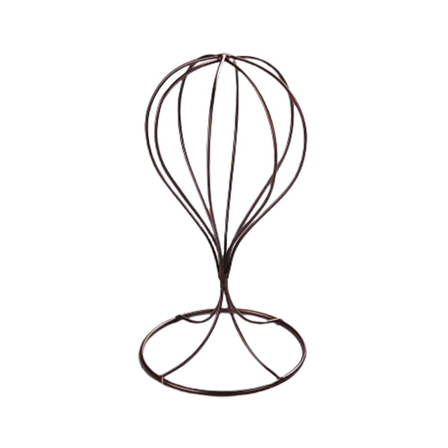 Monstrate Soportes metálicos modernos para sombreros, peluca hueca, soporte decorativo con forma de farol, almacenamiento, estante de Decoración del hogar Bronce