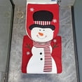 thumbnail image 6 of Toilet mat,Accessories Christmas Snowman Santa Deer Toilet Seat Cover And Rug Set Christmas Bathroom Decorations, 6 of 9