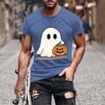 thumbnail image 1 of Handshe T-Shirt à Col Rond à Manches Courtes pour Homme à Thème d'Halloween - Blouse Décontractée Stylée, 1 of 5