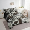 thumbnail image 7 of Feelyou Rustic Farmhouse Twin Bedding Sets 7-Piece, Plaid Patchwork Bedding Comforter Set, Deer Bear Print Sheet Sets, Lightweight Bedroom Decorative, 7 of 7