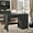 Pure Black, variant on Farmhouse 47" Executive Desk, Computer Desk with Drawers and Storage Cabinet, Workstation Computer Desk for Home Office and Study(Black