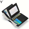 thumbnail image 3 of NOBRAND Compact Men's Wallet - Classic Card Wallets, Solid Black, 1-Piece, 3 of 5
