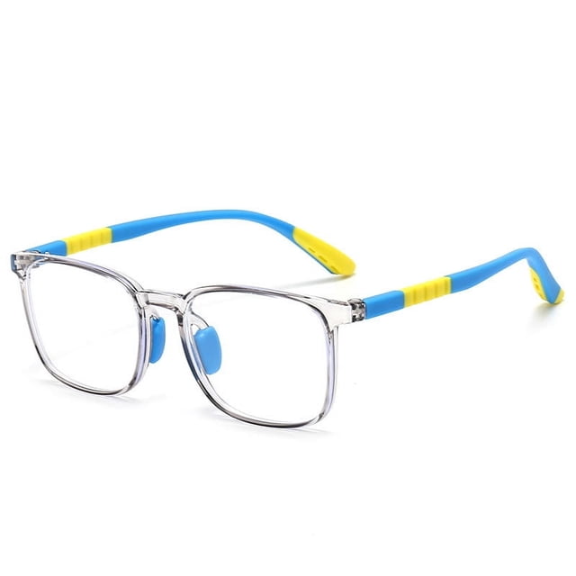 Espejo infantil anti luz azul estilo luz plana Gafas cuadradas suaves TR90 espejo cruzado 5288