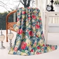 thumbnail image 4 of Pioneer Flower Floral Print Pattern Blanket,Comfortable Soft Flannel Throw Blanket,All Season,Warm Lightweight Blankets for Sofa Bed Couch Living Room Chair,50"x60", 4 of 4