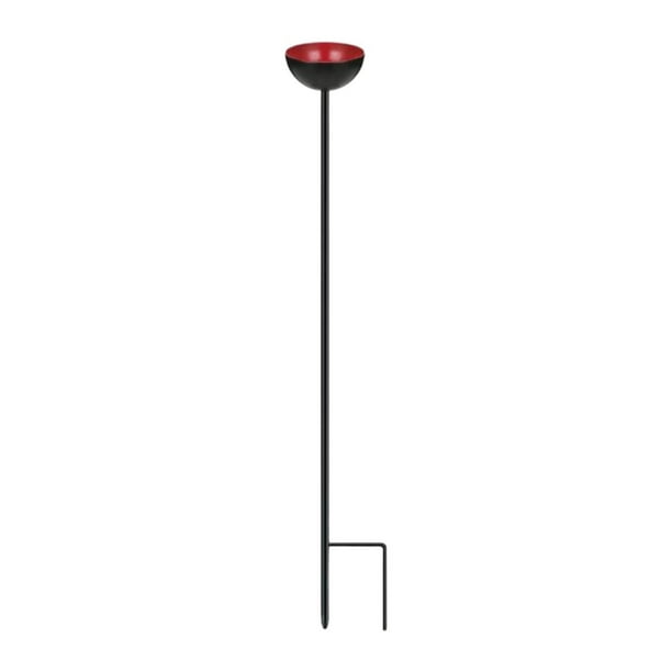 Adorno bebedero para abejas, decorativo, con estaca de metal, baño para abejas, polinizador, agua Rojo