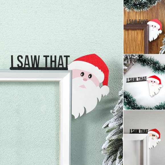 Christmas Corner Doorframe Decoration Funny Festive Holiday Hanging for Seasonal Home Interior Doorway Trim