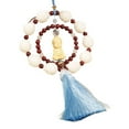 thumbnail image 5 of funtasica Wood Buddha Statue Car Pendant with Tassel Mini Buddha Sculpture for Mirror Handmade 21.6inch Long Lucky Decoration Blue Tassels, 5 of 8