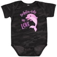 thumbnail image 3 of Inktastic Dolphin-itely in Love Cute Pink Dolphin Boys or Girls Baby Bodysuit, 3 of 5