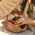 thumbnail image 7 of Garden Harvest Basket, Handwoven Wicker Harvest Basket with Handle, Portable Multipurpose Woven Storage, Garden Baskets for Gathering Vegetables, for Easter, Halloween, Christmas, 7 of 7