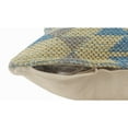 thumbnail image 5 of 18" X 18" Blue Gray And Beige 100% Cotton Geometric Zippered Pillow, 5 of 10