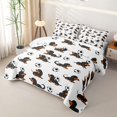 thumbnail image 3 of Homewish Kawaii Pet Dogs Dachshund Bed Spread Queen,Boys Football Ball Games Queen Coverlet Set For Puppy Dogs Lovers,3pcs, 3 of 7