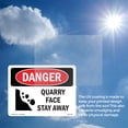 thumbnail image 6 of Quarry Face Stay Away OSHA Danger Rigid Plastic Sign 18 Inch x 12 Inch - 10 Pack, 6 of 8