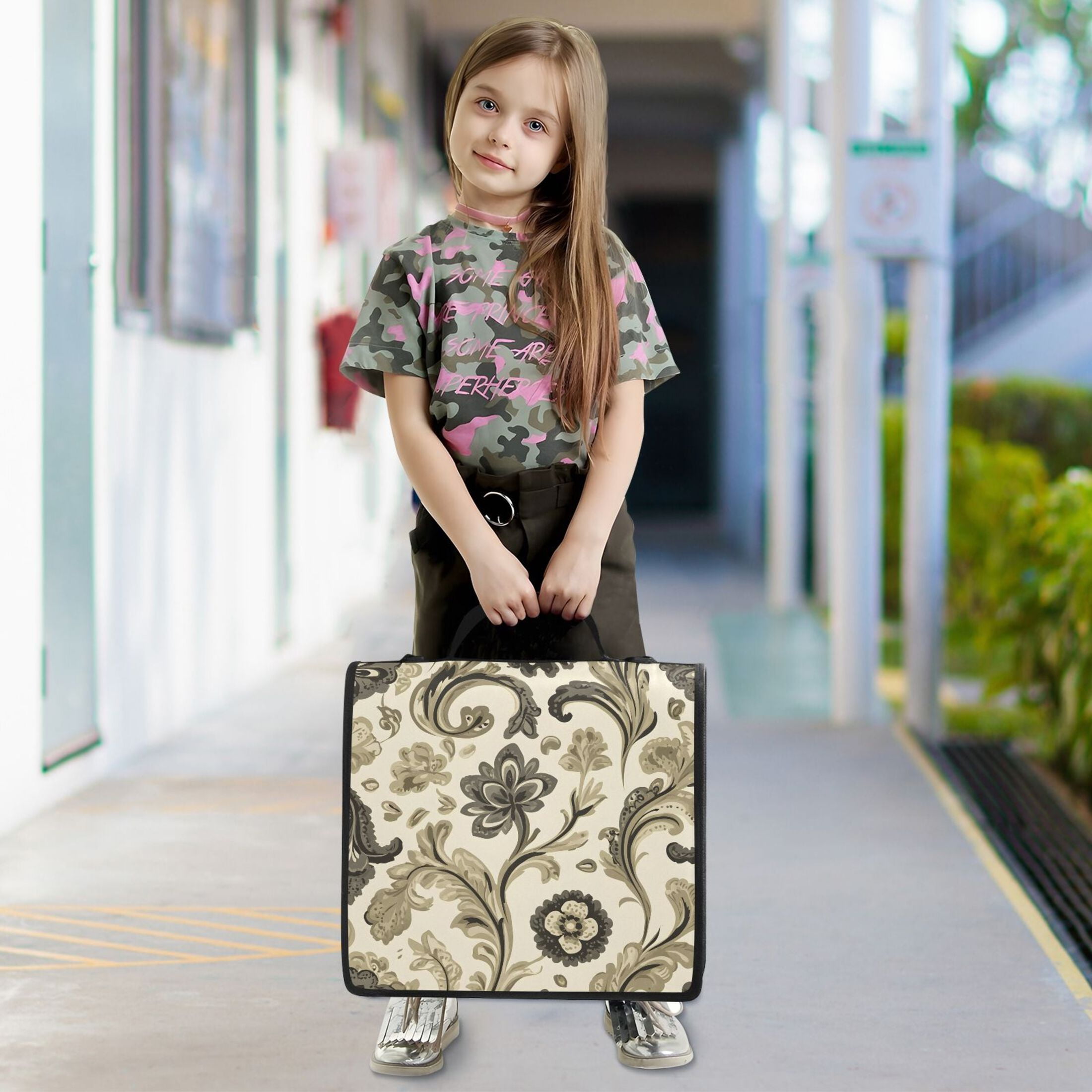 ALAZA Zipper Binder Artistic Paisley Floral 3 Ring Trapper Keeper File Folder Organizer Bag