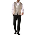 thumbnail image 2 of NOMADIC NOOK Men's Sparkle Sequin Suit Vest V Neck Waistcoat with Bow Tie 2 Pack, 2 of 6