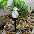 thumbnail image 2 of Christmas Huge Savings! KBODIU New Solar Christmas Snowman Resin Courtyard Lamp Holiday Garden Courtyard Lamp, 2 of 6