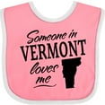 thumbnail image 3 of Inktastic Someone in Vermont Loves Me Boys or Girls Baby Bib, 3 of 4