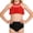 Red/Black, variant on Two Piece Swimsuits for Girls 2-12 Years Cross Flounce Swimsuits Halter Top & High Waisted Swim Bottoms Beachwear (11-12 Years, Red)