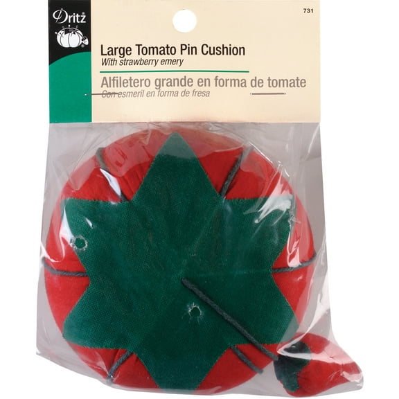 Dritz Large Tomato Pin Cushion W/Strawberry Emery-4"